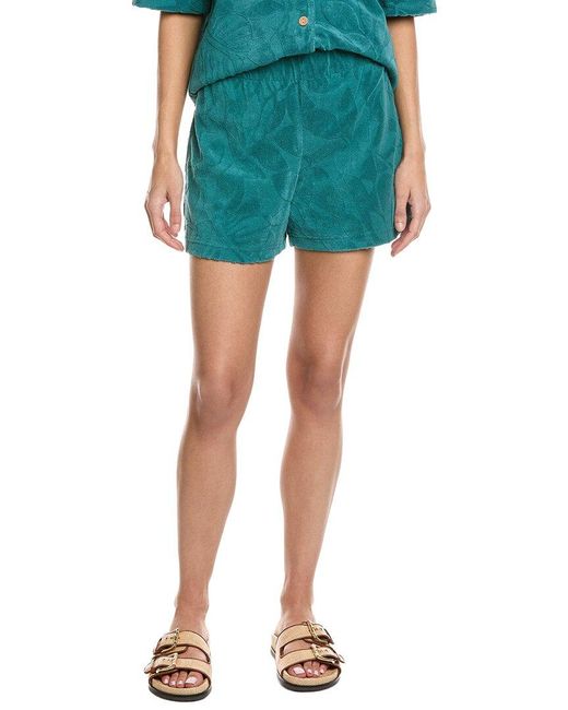 Faherty Brand Green Cabana Towel Terry Short