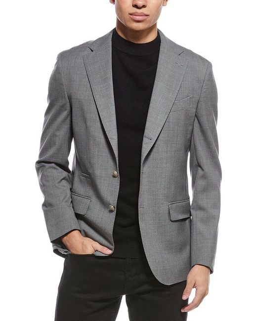 Eleventy Gray Wool & Silk-Blend Jacket for men