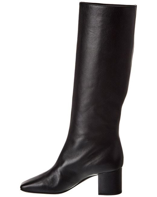 Dolce & Gabbana Black Leopard Knee-High Boot