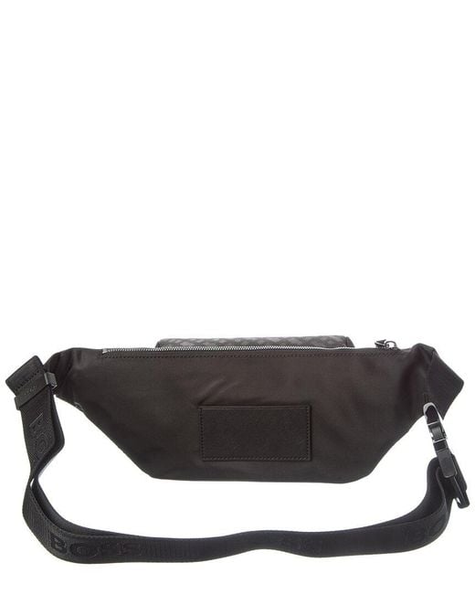 Boss Gray B Icon Canvas Bumbag for men