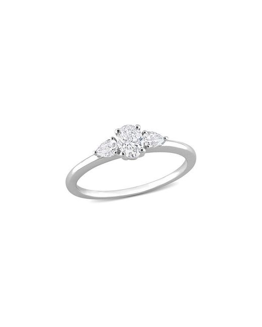 Rina Limor White 14K 0.49 Ct. Tw. Diamond Three-Stone Ring