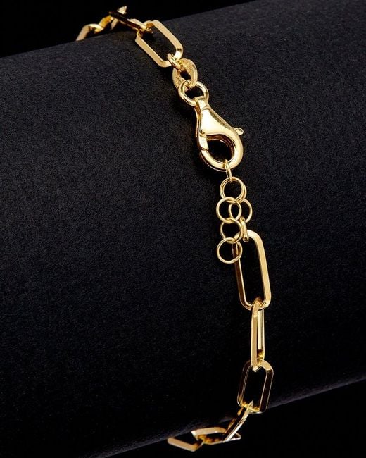 Meshmerise Black 18k Over Silver 0.20 Ct. Tw. Diamond Paperclip Rectangle Bracelet