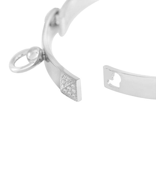 Hermès White 18K Collier De Chien Bracelet (Authentic Pre-Owned)