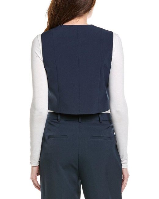 Kenneth Cole Blue Luxe Twill Vest