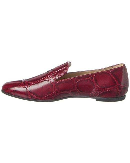 Tod's Red Gomma Leather Loafer