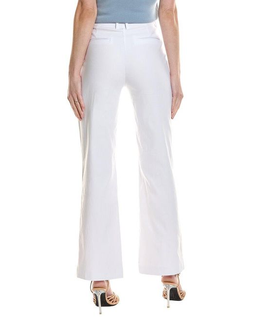Nicole Miller White Solid Pant
