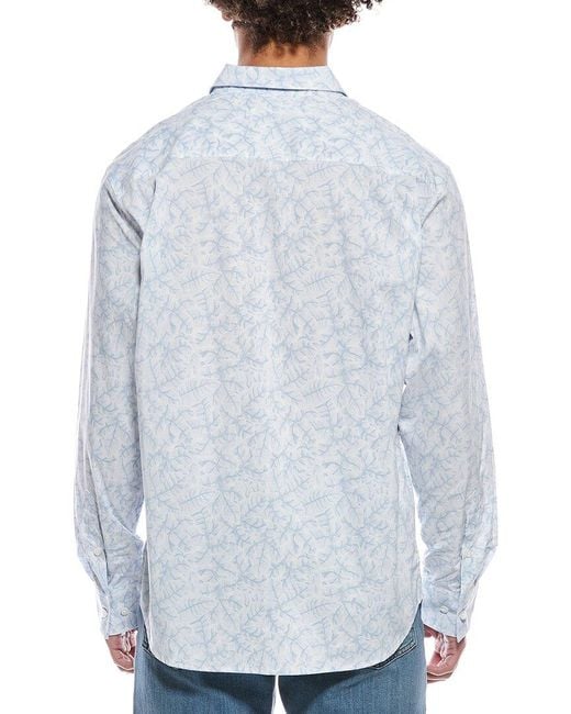 Tommy Bahama Blue Sarasota Stretch Garden Mist Islandzone Shirt for men