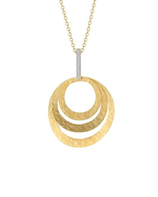 Reiss Metallic 14k 0.06 Ct. Tw. Diamond Pendant Necklace