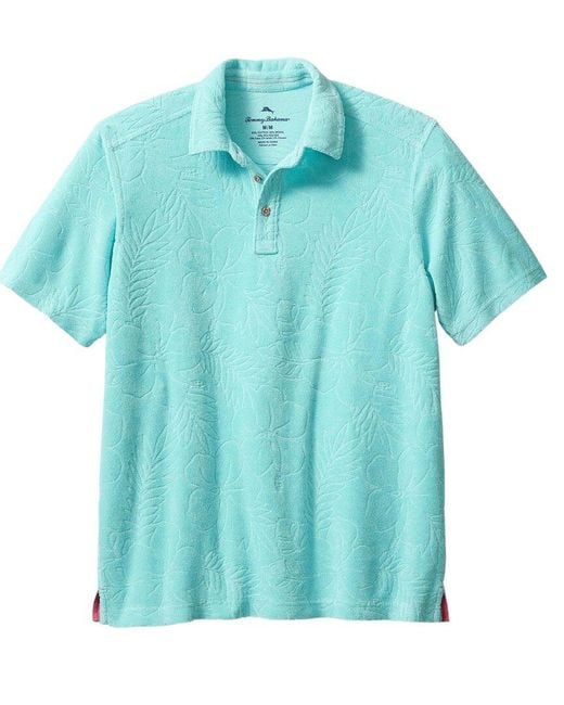 Tommy Bahama Blue Poolside Hibiscus Polo Shirt for men
