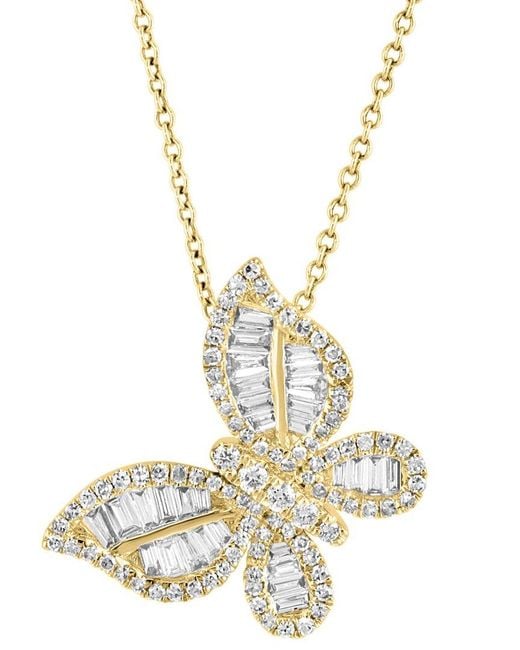 Effy Fine Jewelry Metallic 14K 0.98 Ct. Tw. Diamond Necklace