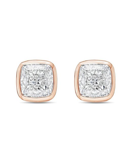 Diana M White Diana M. 14K Rose 1.50 Ct. Tw. Lab-Grown Diamond Stud Earrings