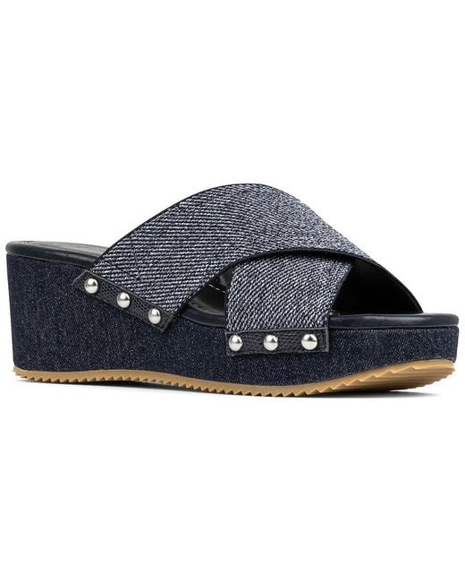 Donald J Pliner Blue Summer Leather Sandal