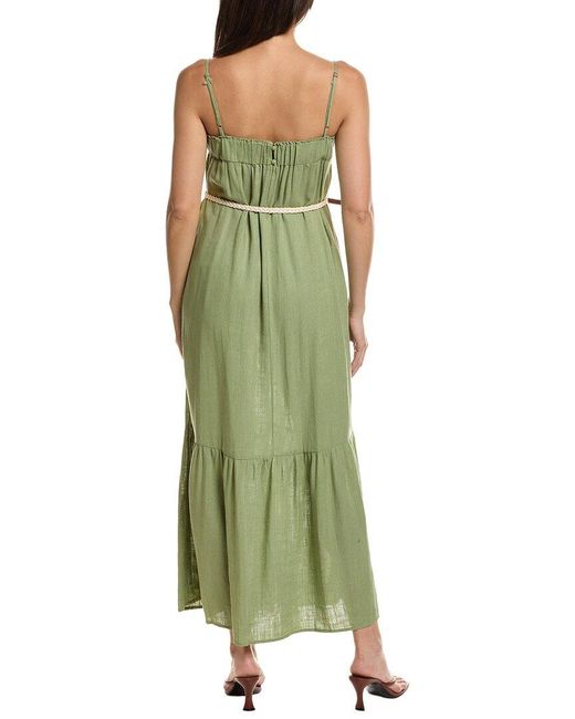 Vince Camuto Green A-Line Maxi Dress