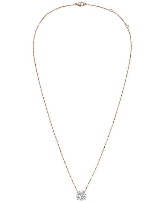 Diana M Multicolor Diana M. 14K Rose 12.00 Ct. Tw. Lab-Grown Diamond Pendant Necklace