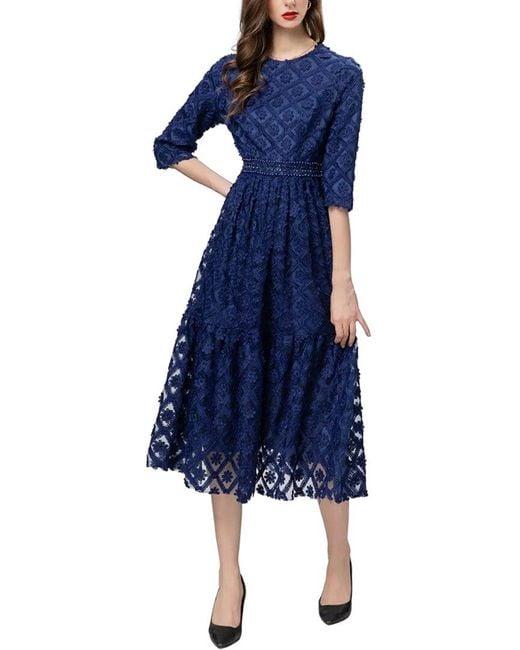 BURRYCO Blue Midi Dress