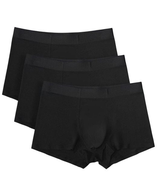 Silkcut Black 3Pk Stretch Trunk for men