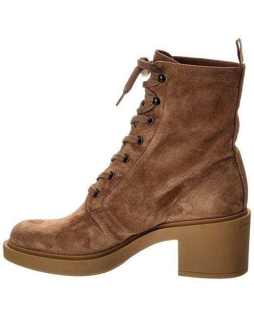 Gianvito Rossi Brown Foster 45 Suede Boot