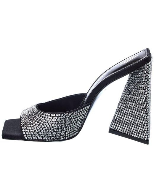 The Attico Blue Devon 115 Satin Sandal