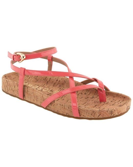 Aerosoles Pink Leera Cork Flat Sandal