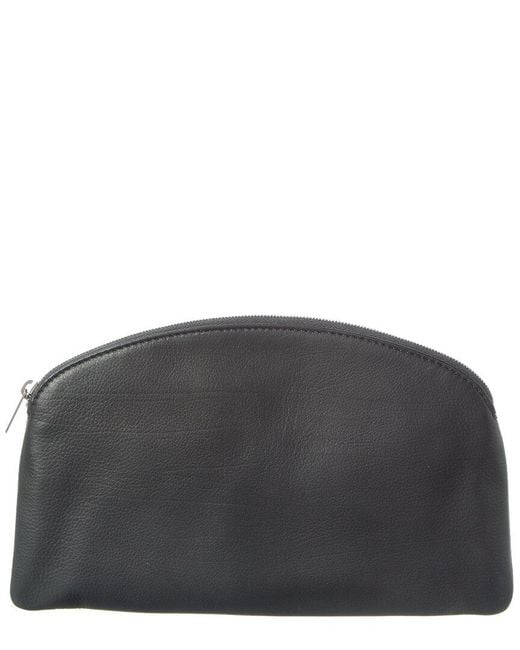 The Row Gray Leather Clutch