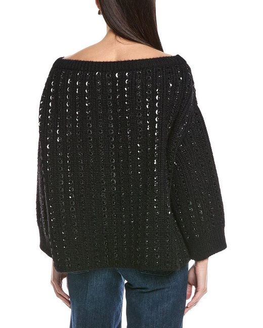 Valentino Black Mohair & Wool-Blend Sweater