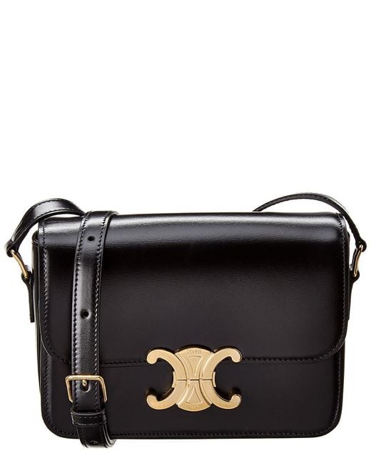 Céline Black Teen Triomphe Leather Crossbody