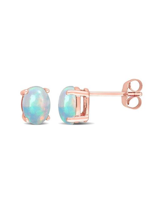 Rina Limor Blue 10k Rose Gold 1.40 Ct. Tw. Ethiopian Opal Studs