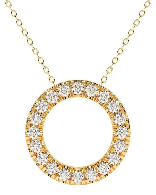 Diamond Select Cuts Metallic 14K 2.00 Ct. Tw. Diamond Pendant Necklace