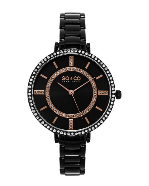 SO & CO Black Soho Watch