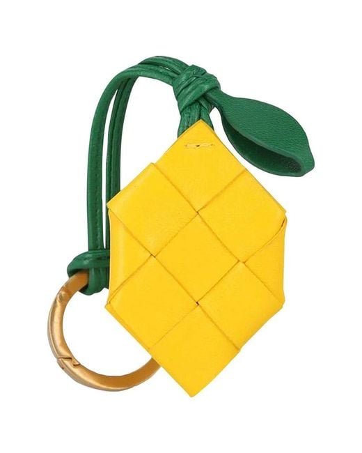 Bottega Veneta Yellow Leather Keychain