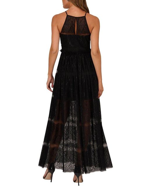 ADRIANNA EVE Black Solid Maxi Dress