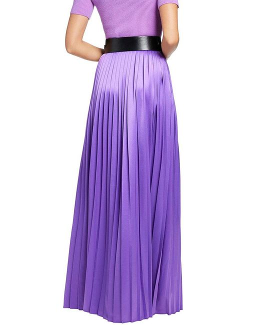 Toccin Purple Dillon Midi Skirt