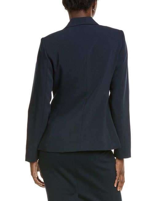Tahari Blue One-Button Blazer