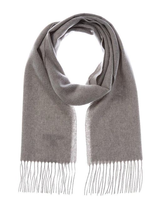 Amicale Cashmere Gray Solid Cashmere Scarf