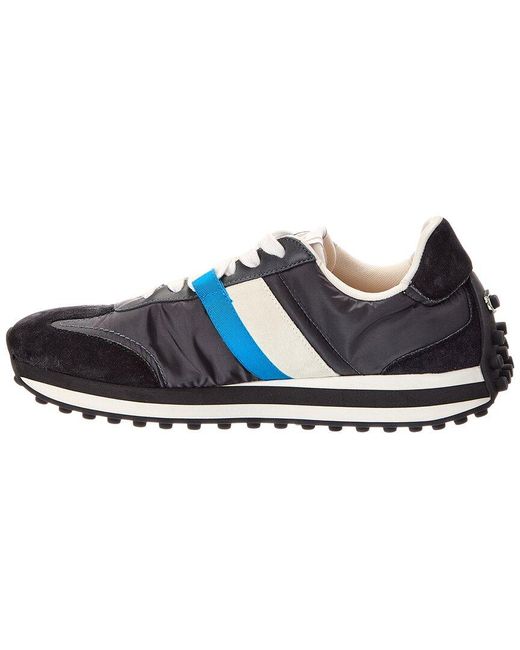 Ferragamo Blue Iulio Suede Sneaker for men
