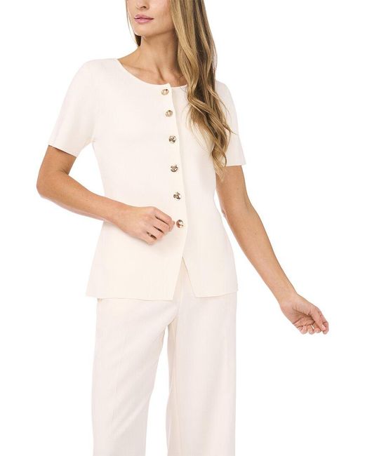 Ted Baker White Gail Peplum Button Down Shirt