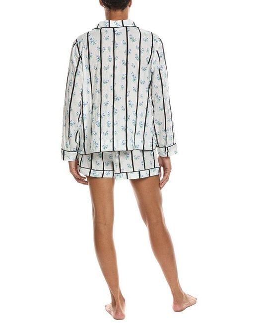 Honeydew Intimates White 2Pc Good Life Shortie Pajama Set