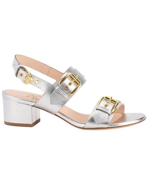 Agl Attilio Giusti Leombruni Metallic Lala Straps Leather Sandal