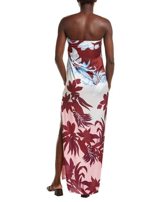 Rococo Sand Red Off-Shoulder Maxi Dress