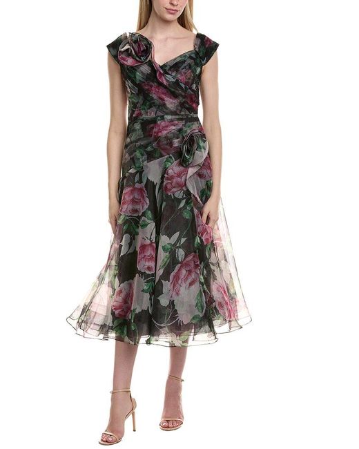 Teri Jon Black Midi Dress