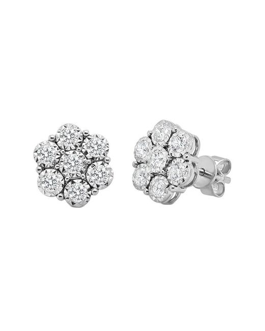 Sabrina Designs Metallic 14K 0.72 Ct. Tw. Diamond Cluster Stud Earrings