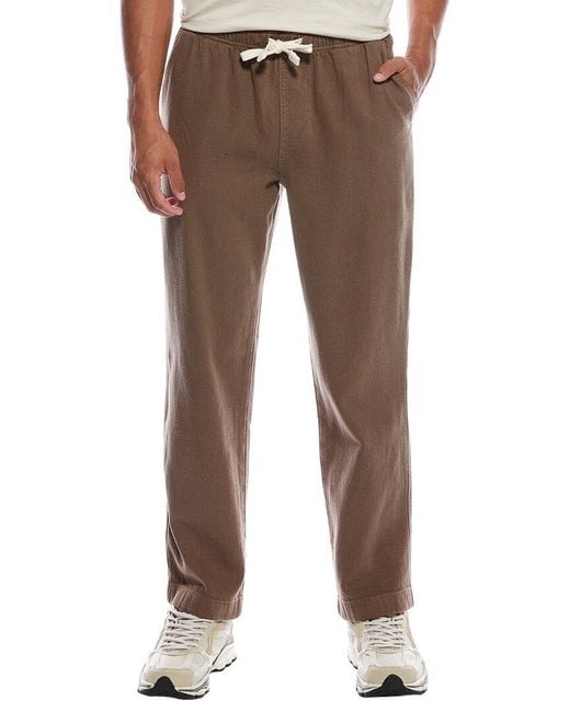 FRAME Brown Textured Terry Travel Pant for men