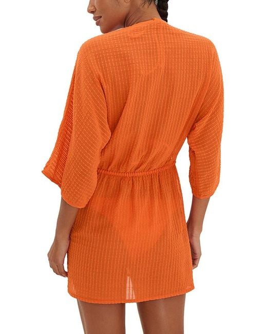 ViX Orange Solid Allie Short Cover Up