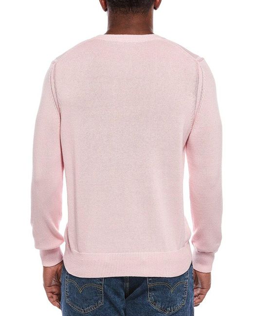 J.McLaughlin Red Rodrick Linen-Blend Crewneck Sweater for men