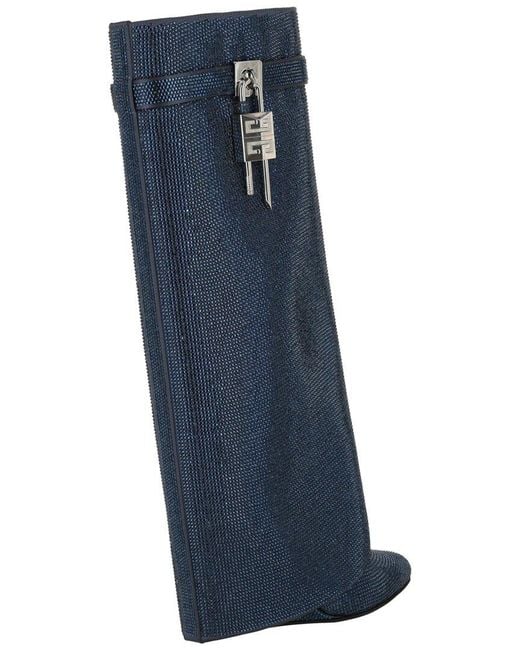 Givenchy Blue Shark Lock Wide Fit Pant Boot