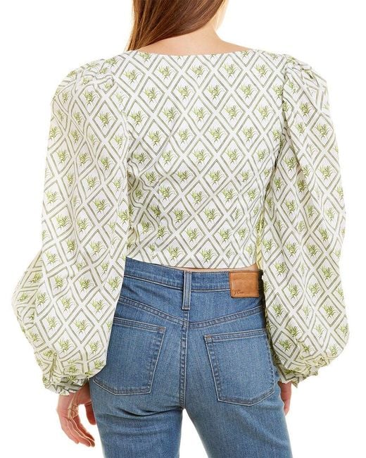 Caroline Constas White Elliot Top