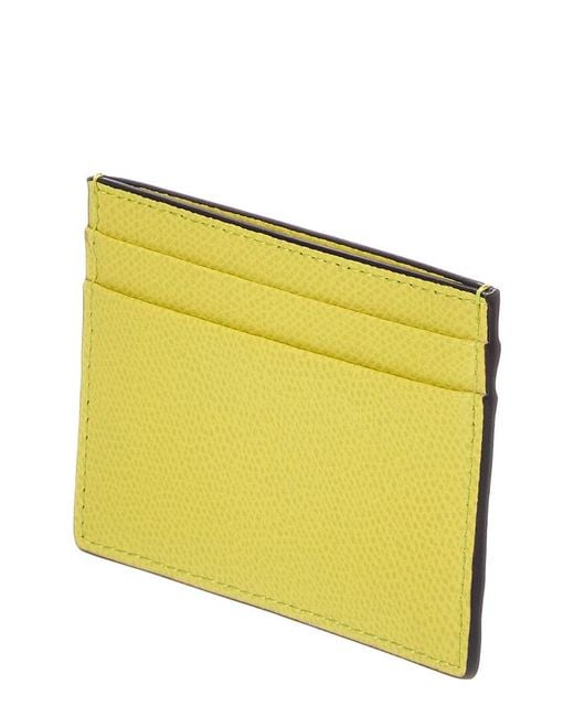Furla Yellow Camelia Leather Card Case