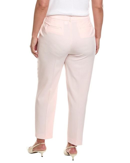 Tahari Pink Plus Crepe Pant
