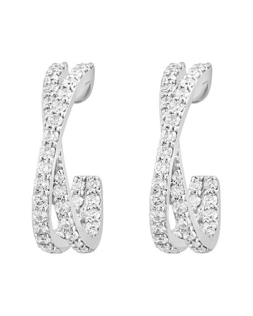 Effy Fine Jewelry White 14K 0.97 Ct. Tw. Lab-Grown Diamond Earrings
