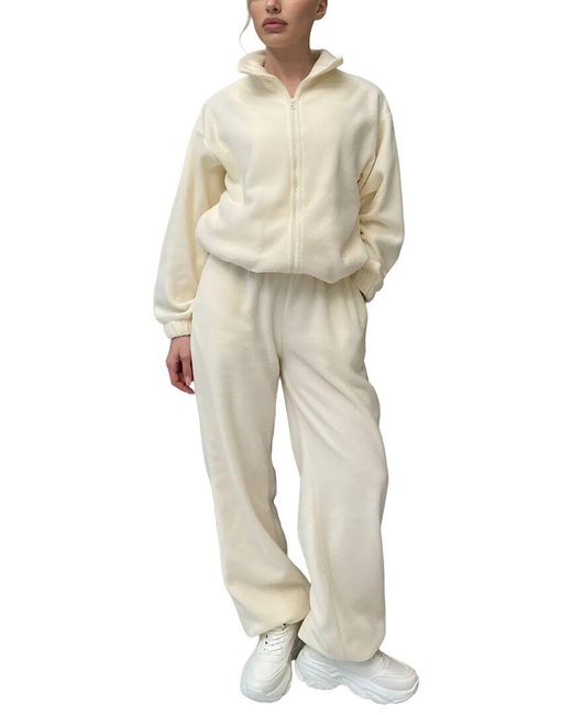 Emma way Natural 2Pc Jacket & Pant Set